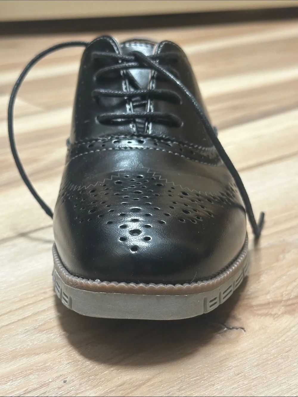 Deer Stags Kids Ace Wingtip Oxford Dress Shoes - Black Youth Size 4.5 M New